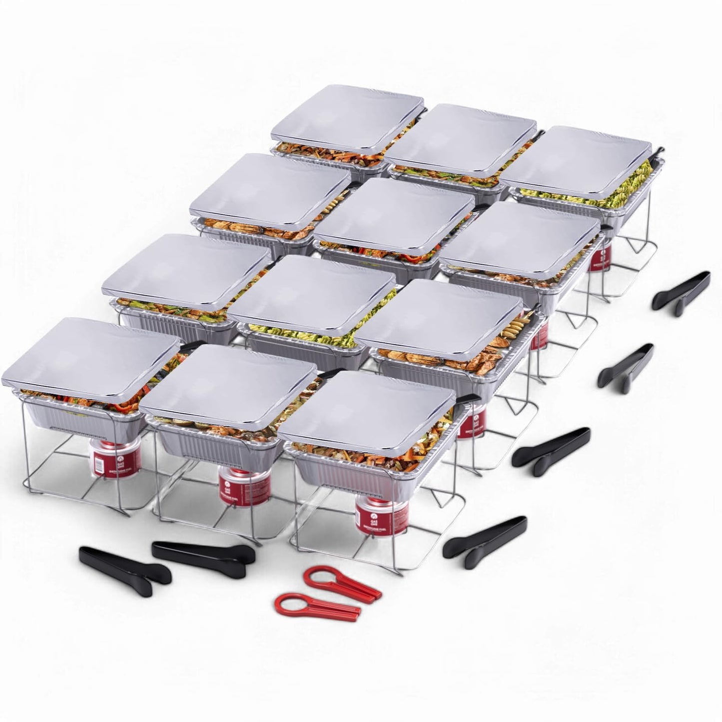 Alpha Living 6‑Pack Disposable Chafing Dish Buffet Set: