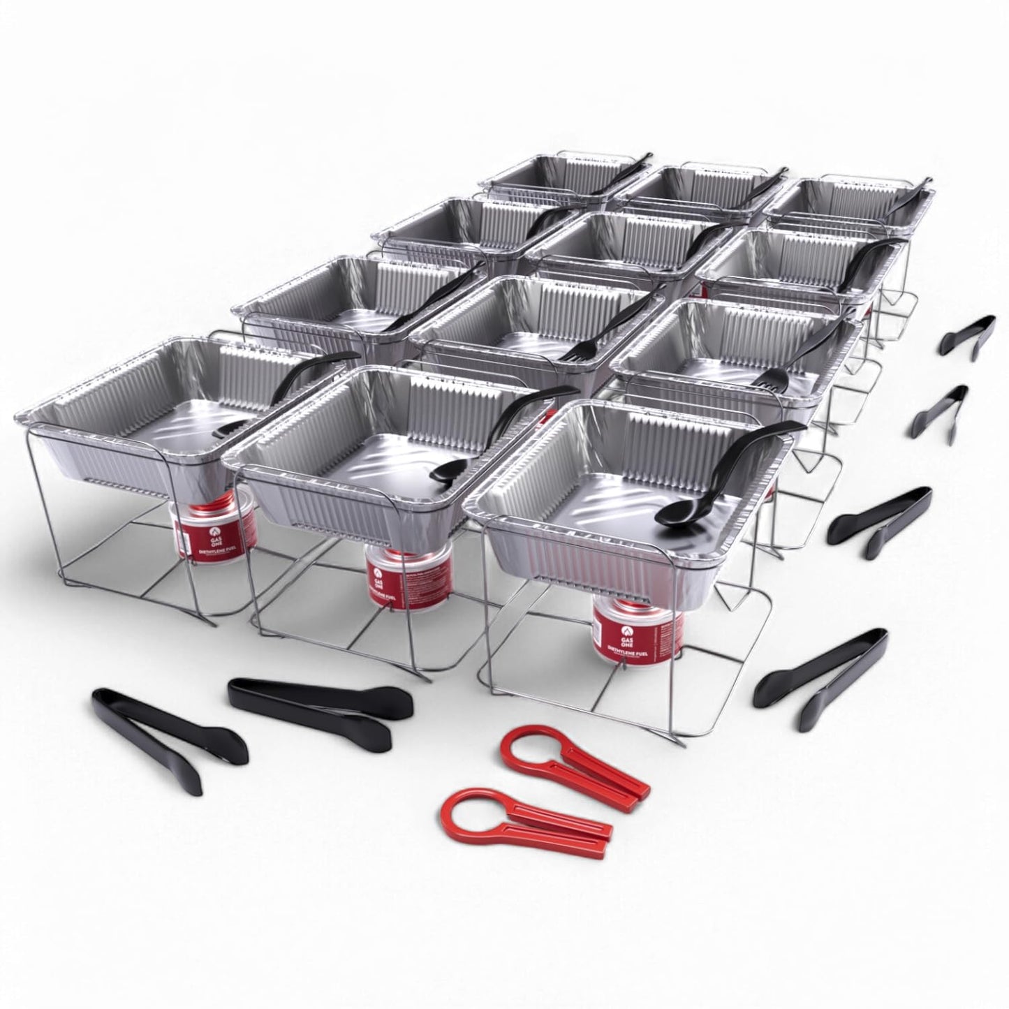 Alpha Living 6‑Pack Disposable Chafing Dish Buffet Set: