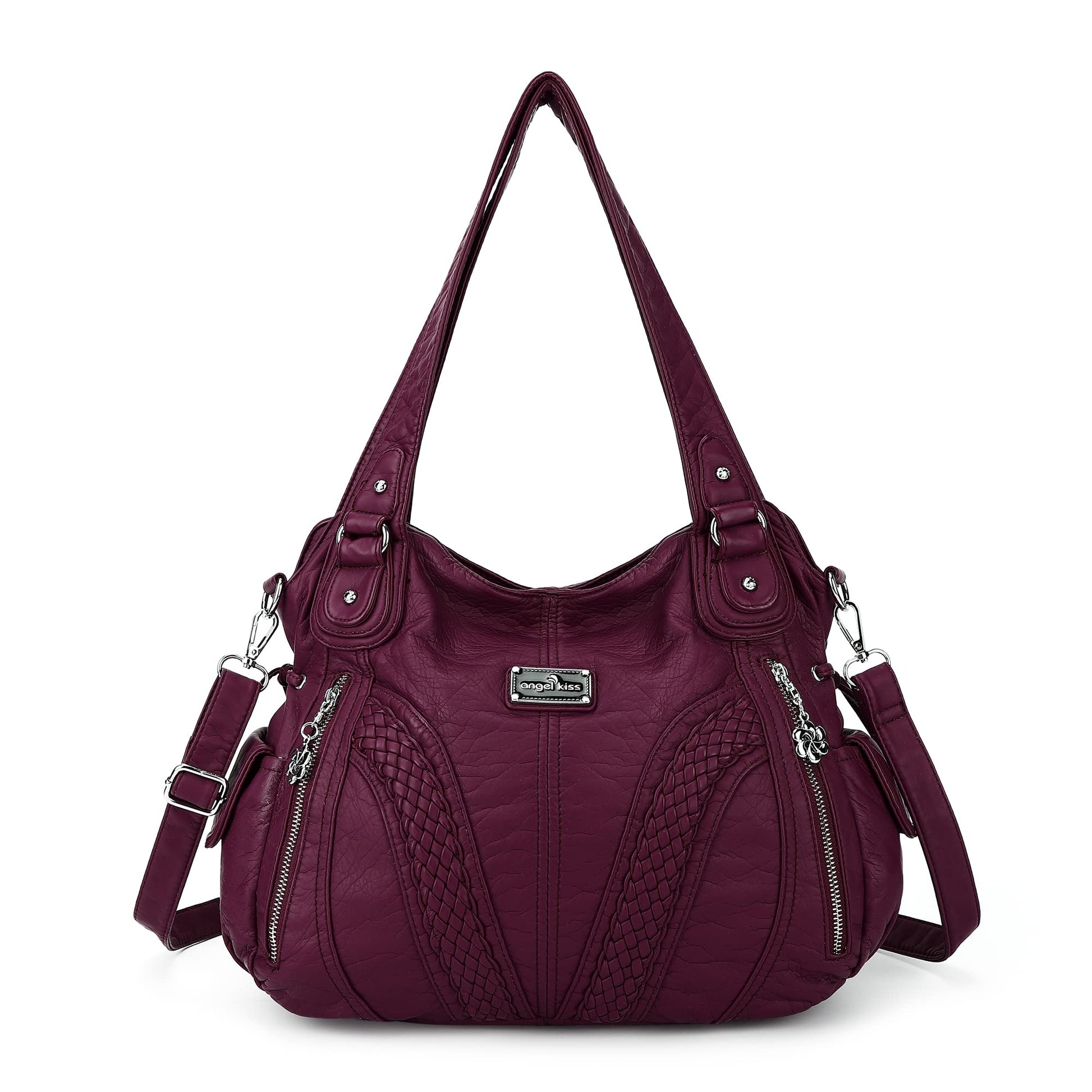 Purses and Handbags Women Fashion Tote Bag Shoulder Bags Top Handle Satchel Purses Washed Synthetic Leather Handbag