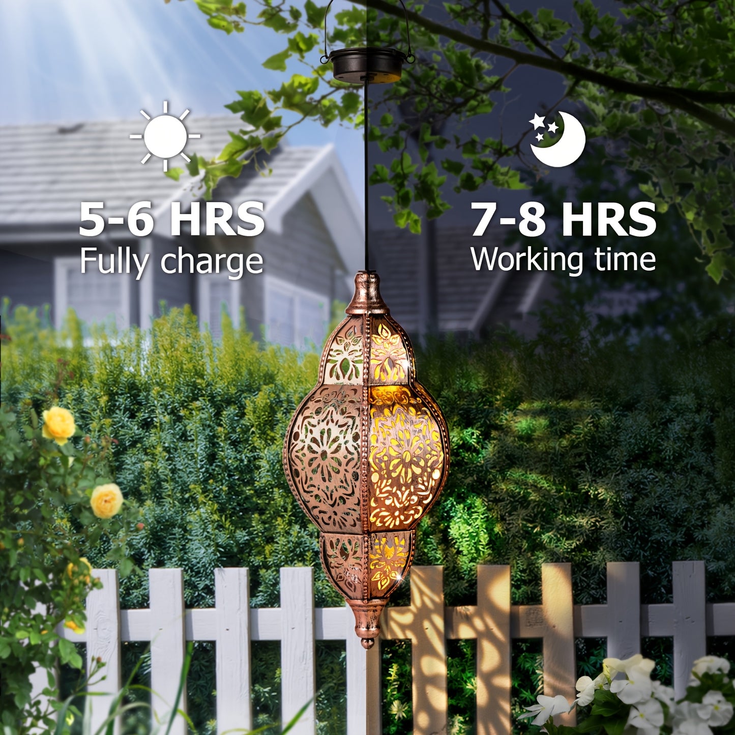 27.17-Inch Outdoor Hanging Lantern Light