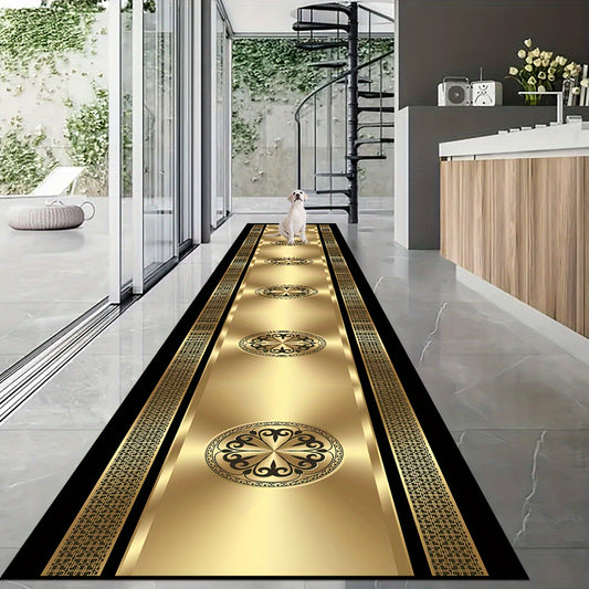 1pc European Style Luxurious Carpet Golden Diamond Velvet