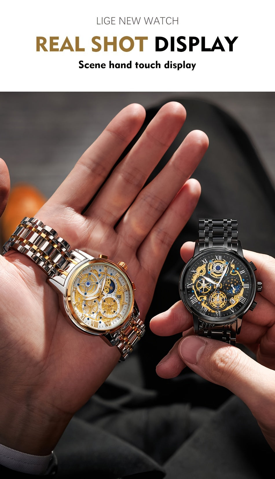 LIGE Luxury Business Men's Watch