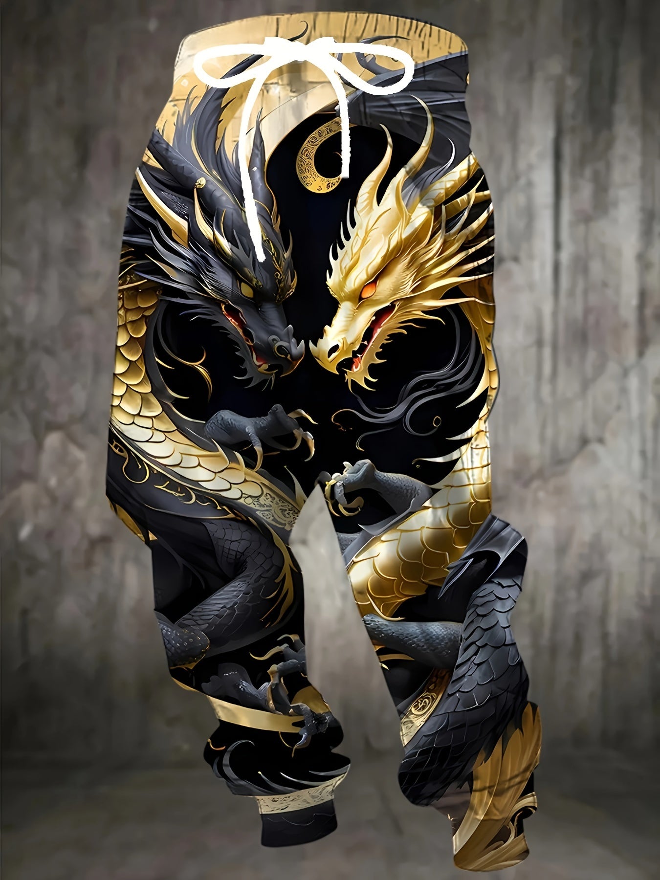 Unleash Bold Style with 3D Dragon Print Joggers