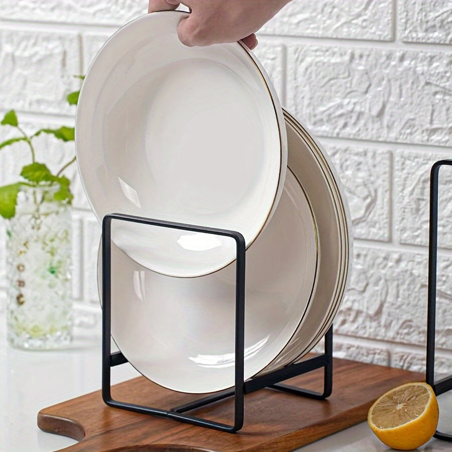 2pcs Space-Saving Stainless Steel Dish Rack