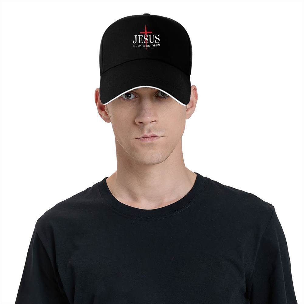 Jesus The Way - Truth - The Life" Cross Pattern Printed Baseball Cap
