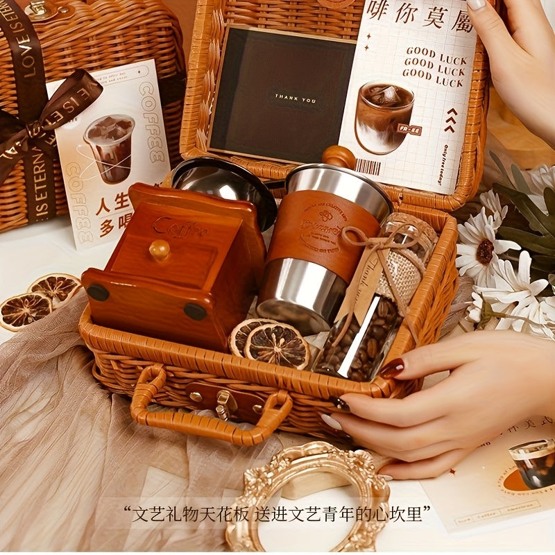 Portable Hand Coffee Grinder – Travel, Office & Outdoor Coffee Set