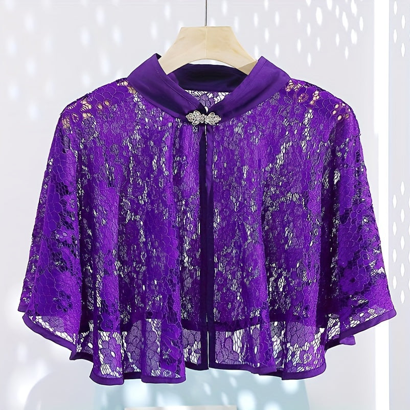 Breathable Elegant Floral Lace Shawl Wrap for Women