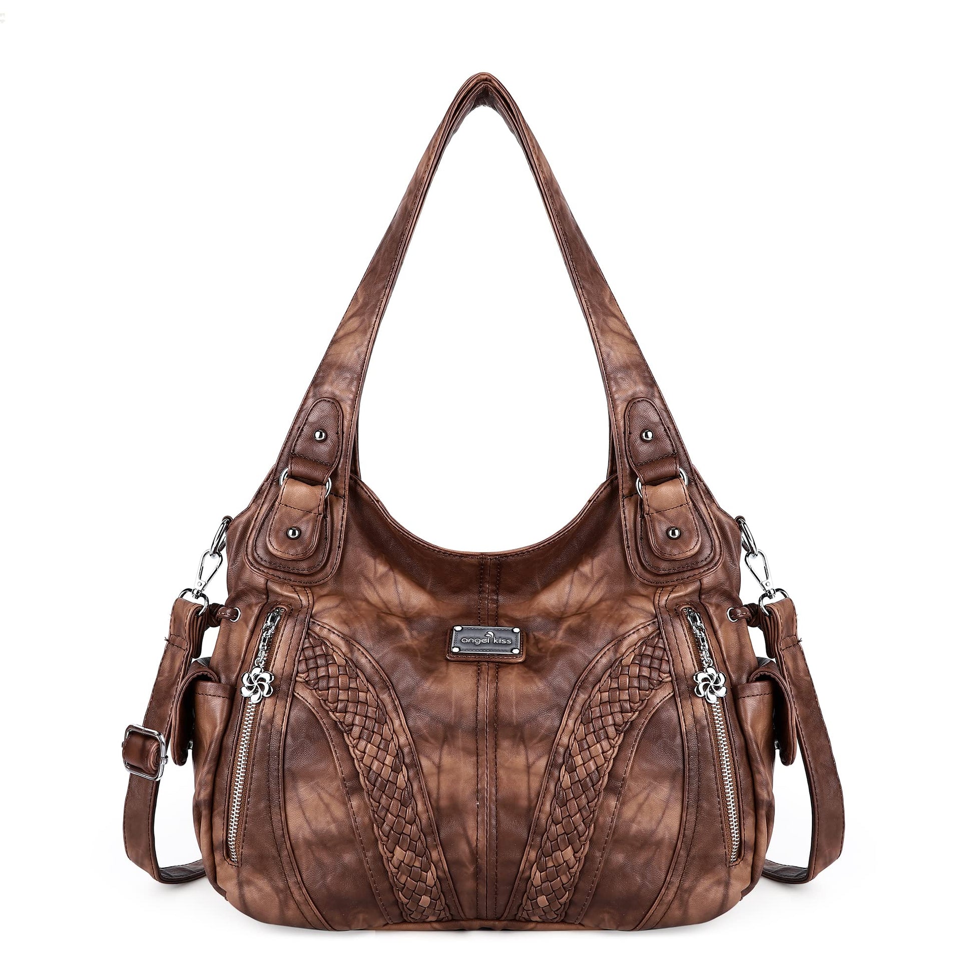 Purses and Handbags Women Fashion Tote Bag Shoulder Bags Top Handle Satchel Purses Washed Synthetic Leather Handbag