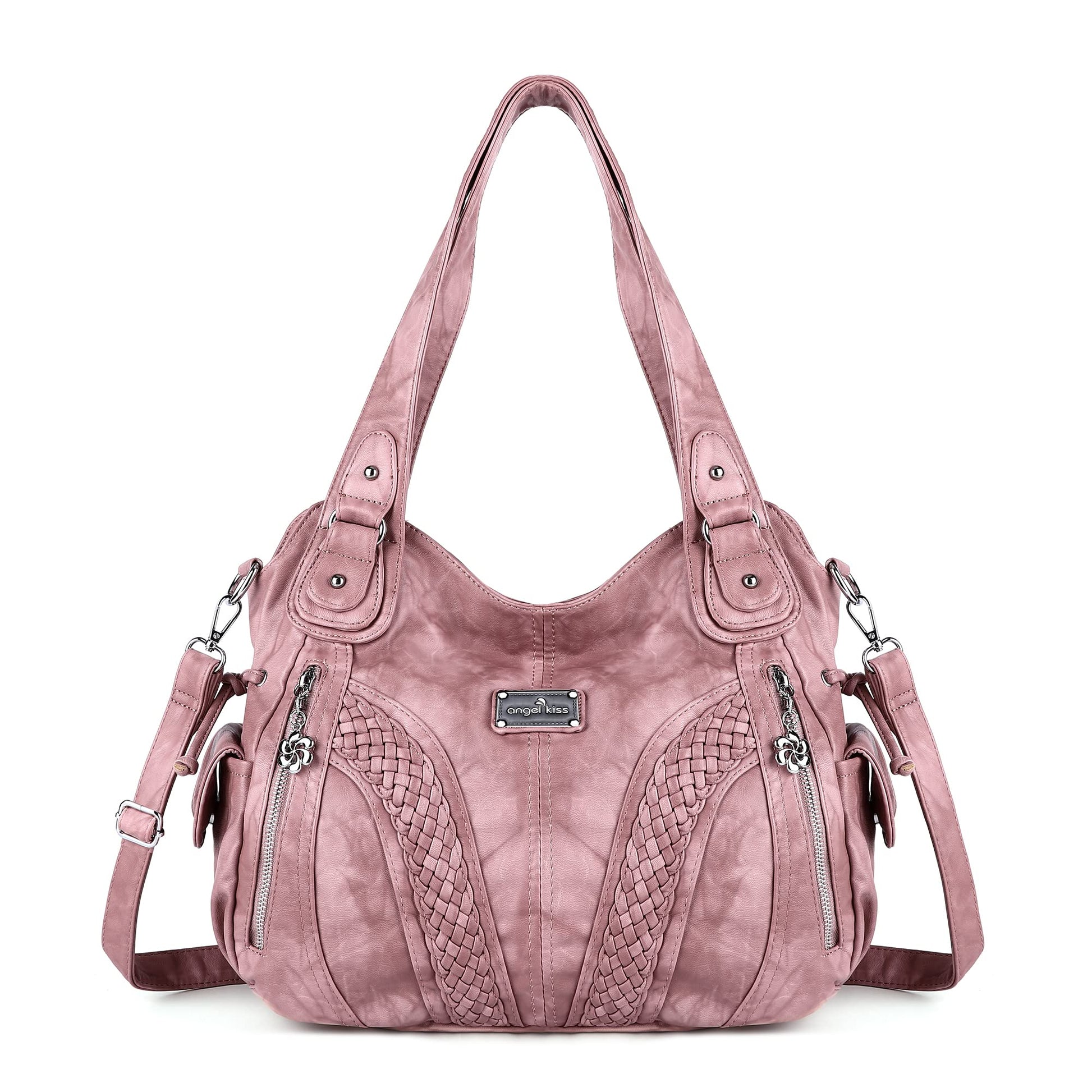 Purses and Handbags Women Fashion Tote Bag Shoulder Bags Top Handle Satchel Purses Washed Synthetic Leather Handbag