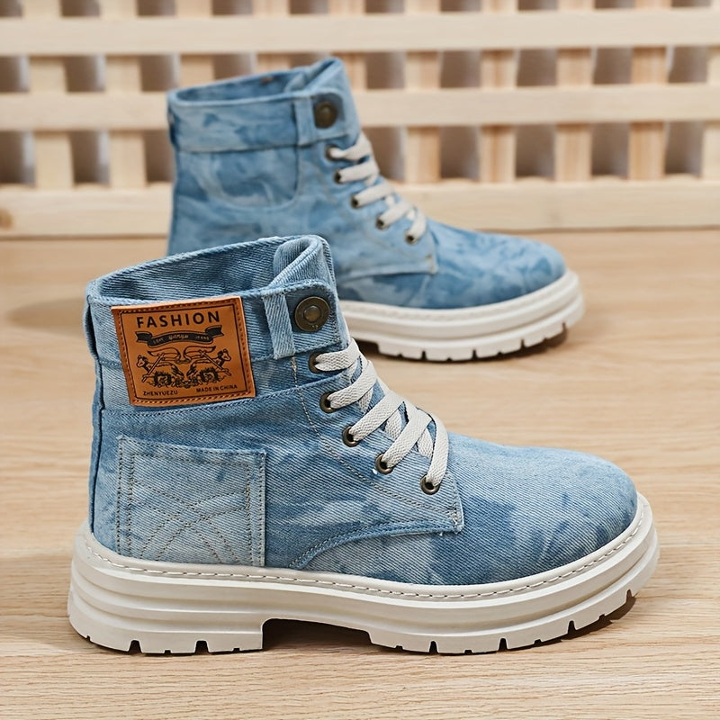 Zhenyuezu Men’s Casual Streetwear Ankle Boots