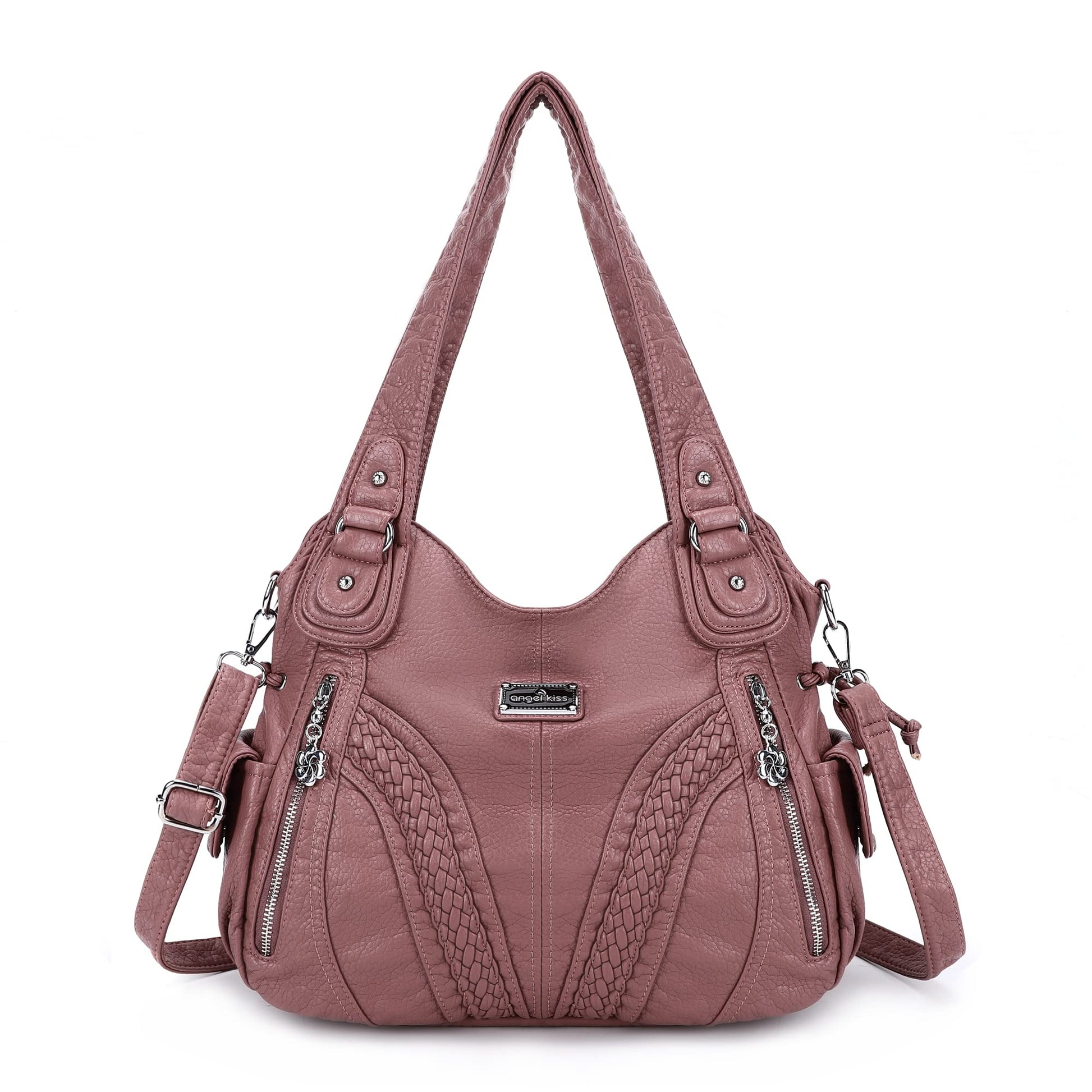 Purses and Handbags Women Fashion Tote Bag Shoulder Bags Top Handle Satchel Purses Washed Synthetic Leather Handbag