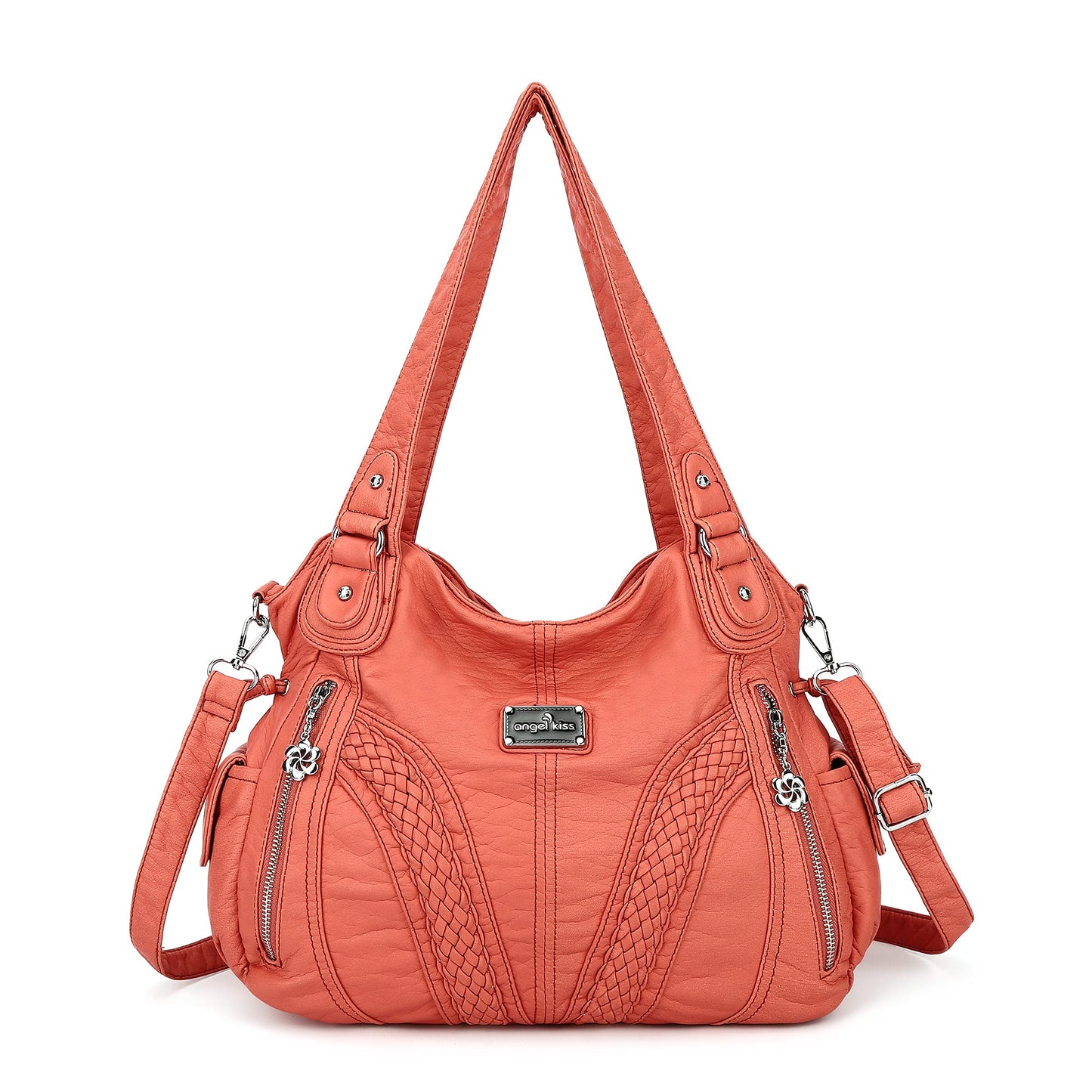 Purses and Handbags Women Fashion Tote Bag Shoulder Bags Top Handle Satchel Purses Washed Synthetic Leather Handbag