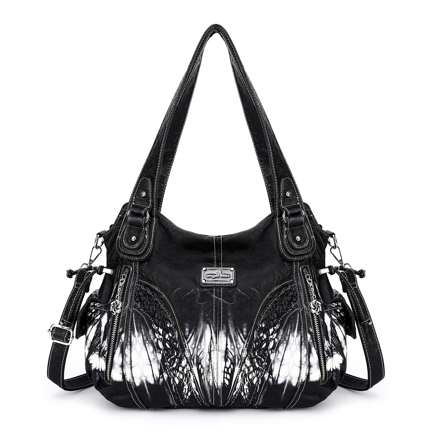 Purses and Handbags Women Fashion Tote Bag Shoulder Bags Top Handle Satchel Purses Washed Synthetic Leather Handbag