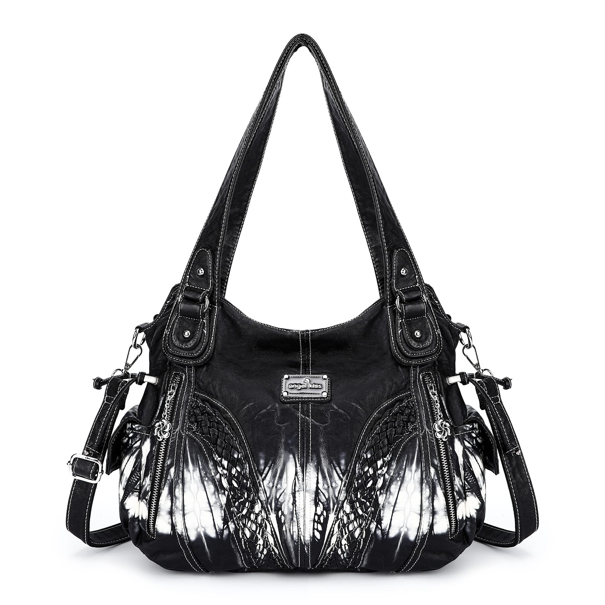 Purses and Handbags Women Fashion Tote Bag Shoulder Bags Top Handle Satchel Purses Washed Synthetic Leather Handbag