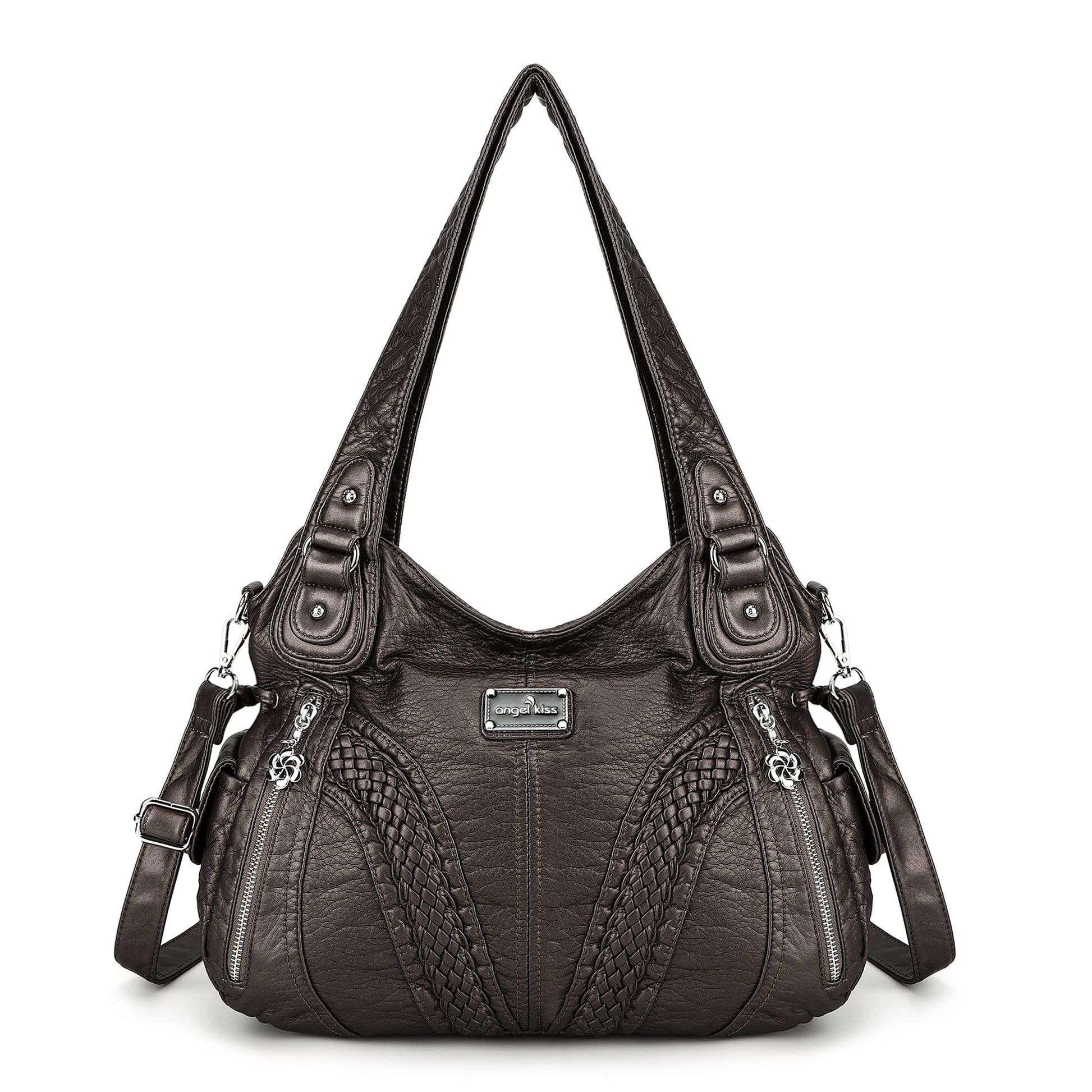 Purses and Handbags Women Fashion Tote Bag Shoulder Bags Top Handle Satchel Purses Washed Synthetic Leather Handbag