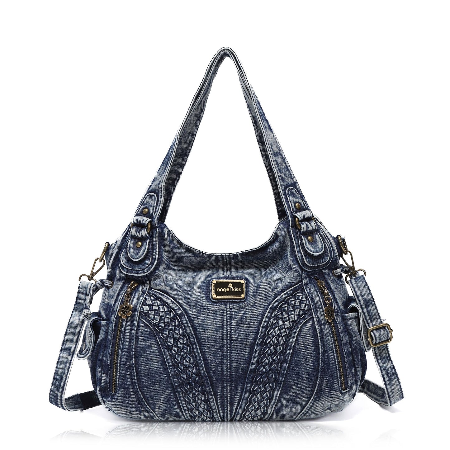 Purses and Handbags Women Fashion Tote Bag Shoulder Bags Top Handle Satchel Purses Washed Synthetic Leather Handbag