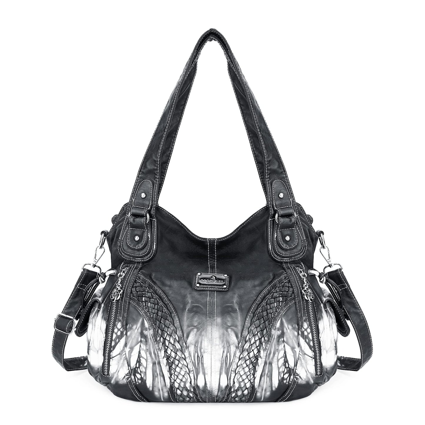 Purses and Handbags Women Fashion Tote Bag Shoulder Bags Top Handle Satchel Purses Washed Synthetic Leather Handbag