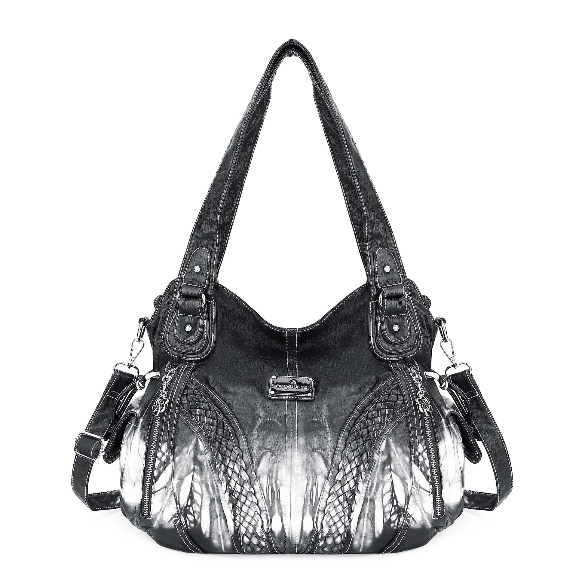 Purses and Handbags Women Fashion Tote Bag Shoulder Bags Top Handle Satchel Purses Washed Synthetic Leather Handbag