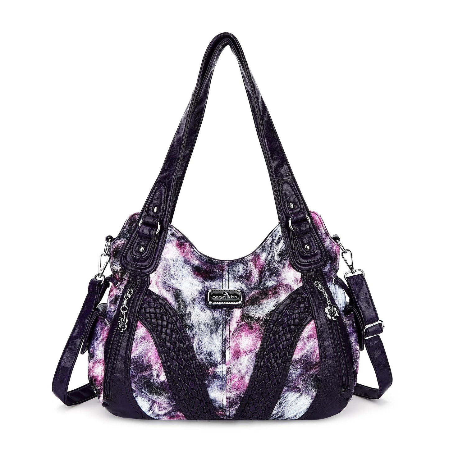 Purses and Handbags Women Fashion Tote Bag Shoulder Bags Top Handle Satchel Purses Washed Synthetic Leather Handbag