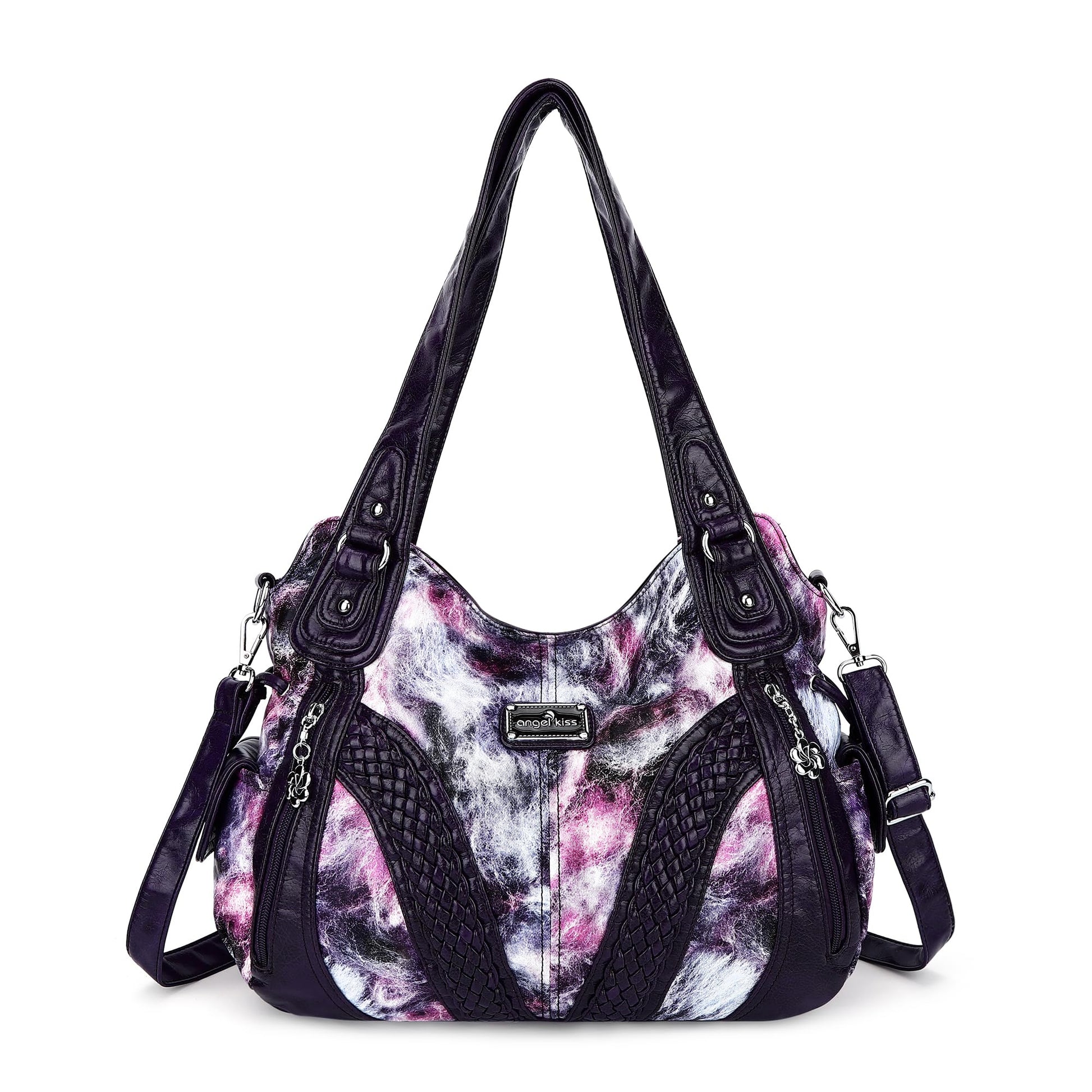 Purses and Handbags Women Fashion Tote Bag Shoulder Bags Top Handle Satchel Purses Washed Synthetic Leather Handbag