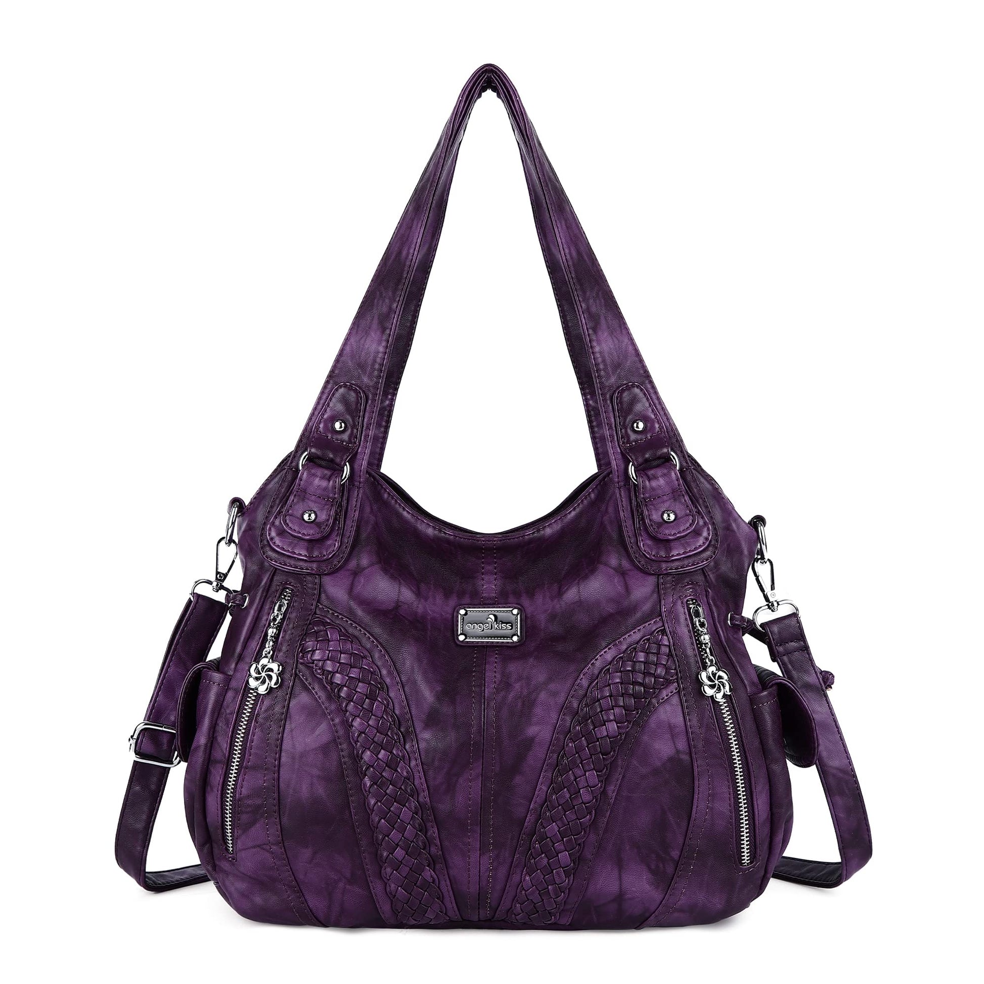 Purses and Handbags Women Fashion Tote Bag Shoulder Bags Top Handle Satchel Purses Washed Synthetic Leather Handbag