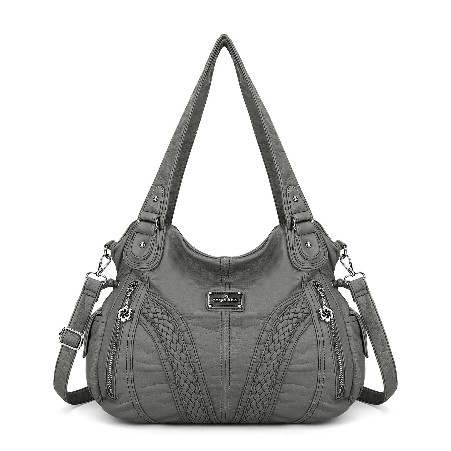 Purses and Handbags Women Fashion Tote Bag Shoulder Bags Top Handle Satchel Purses Washed Synthetic Leather Handbag