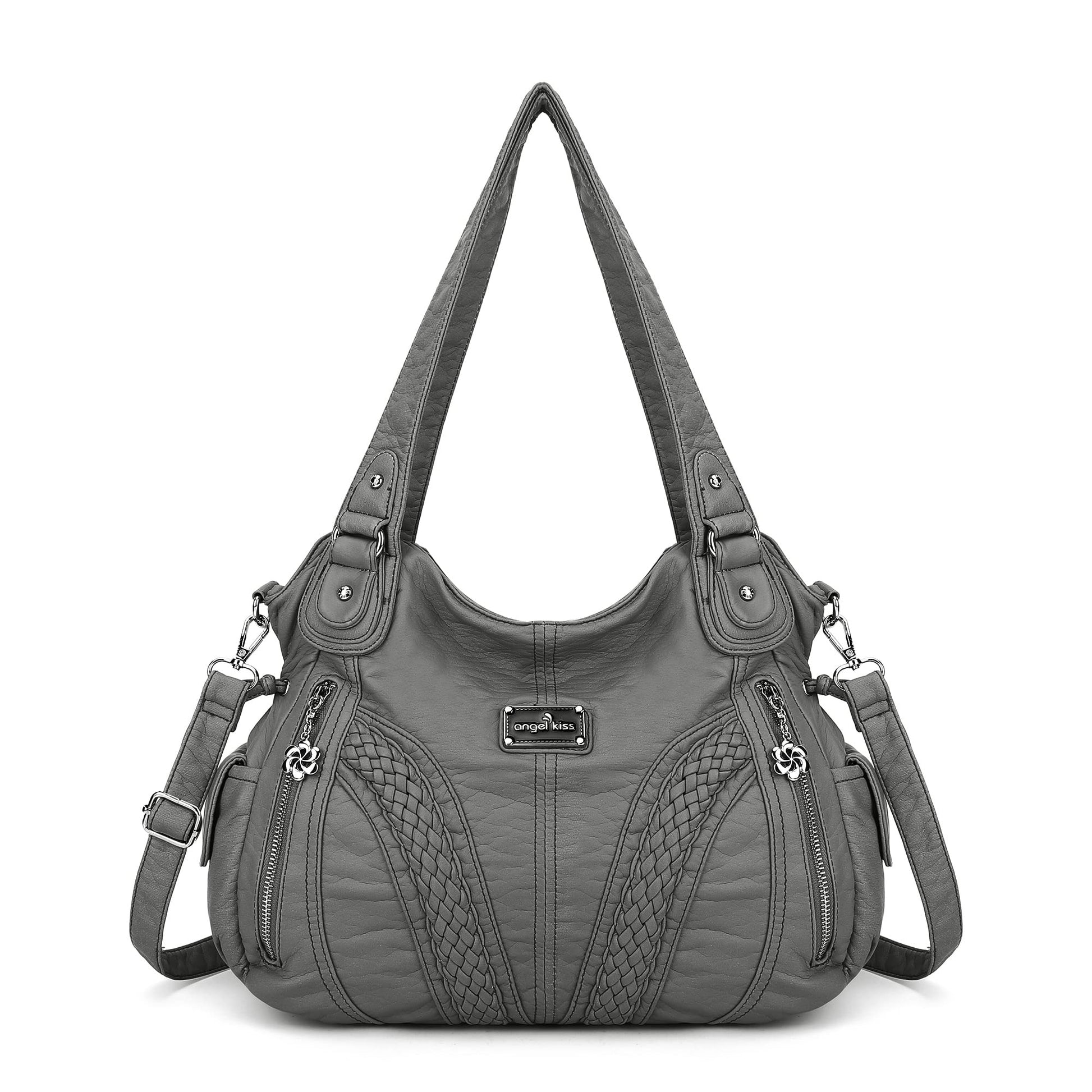 Purses and Handbags Women Fashion Tote Bag Shoulder Bags Top Handle Satchel Purses Washed Synthetic Leather Handbag