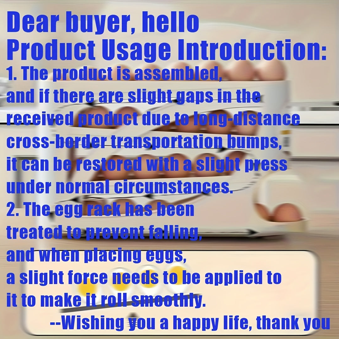 4-Tier Rolling Egg Holder – Space-Saving Side Door Design