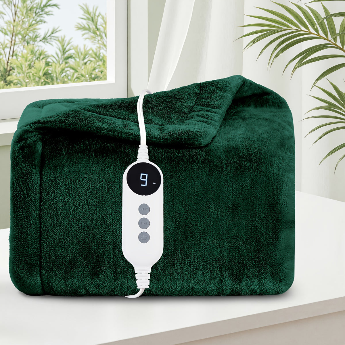 Heated Electric Blanket – All Sizes | Cozy Warm Double-Sided Flannel