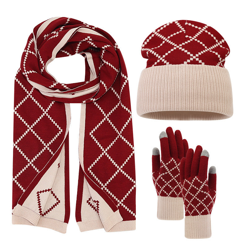 tStay Warm in Style – 3-Piece Winter Knit Set for Adults