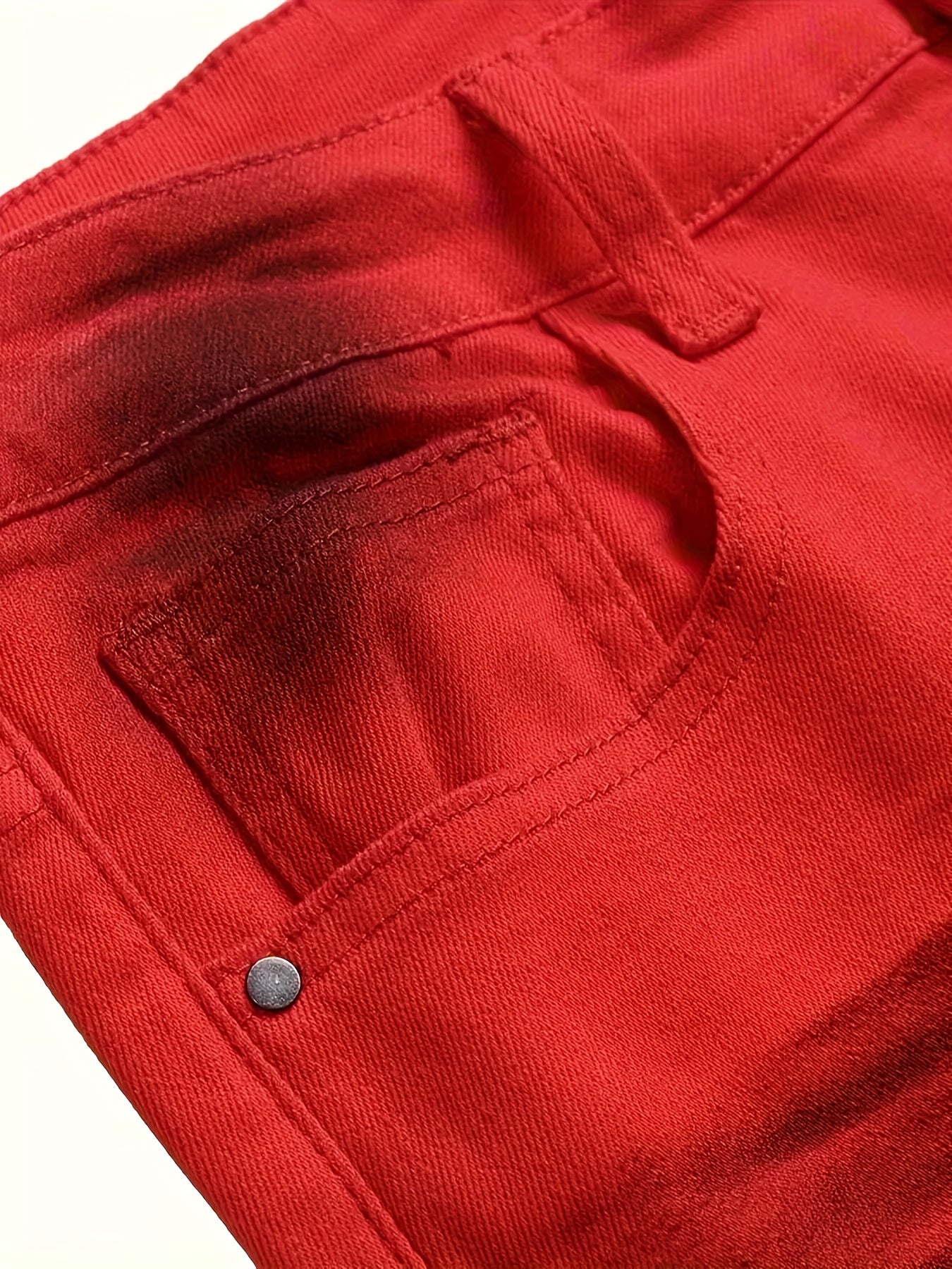 Men's Printed Jeans Stretch Casual Slim Long Casual Pants