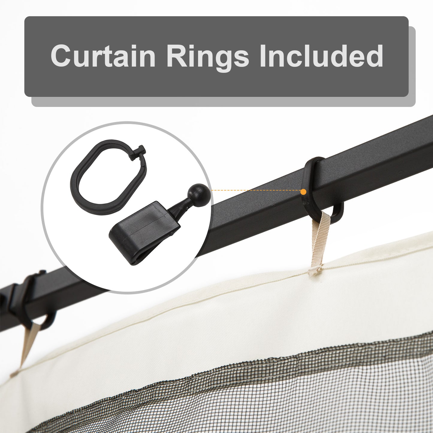 10x10 Gazebo with Netting – High-Quality Canopy Tent with Zippered Panels & Reinforced Black Rings