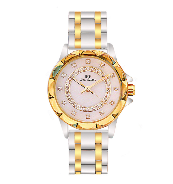 Diamond Women Luxury Rhinestone Watch – Elegant Gold Timepiece for Ladies