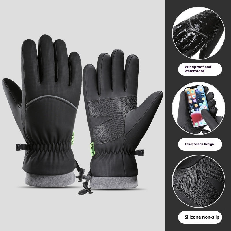Fleece-Lined Thick Waterproof & Cold-Resistant Gloves