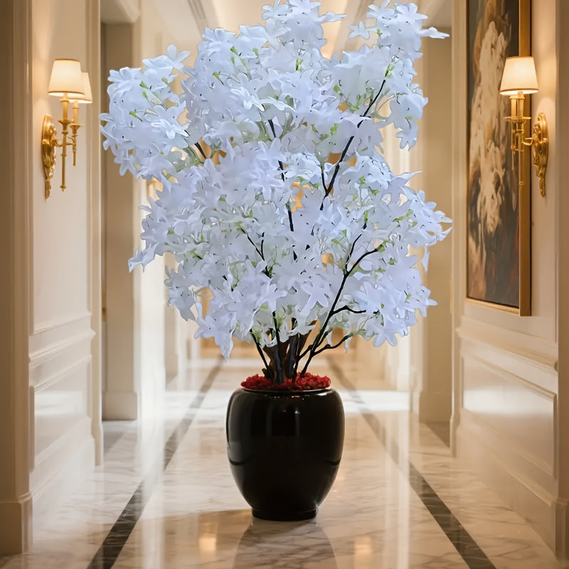 2pcs High-Realism White Cherry Blossom Trees