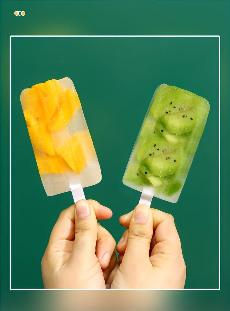 4pcs Ice Cream Mold Set – Reusable DIY Popsicle Maker for Summer Fun