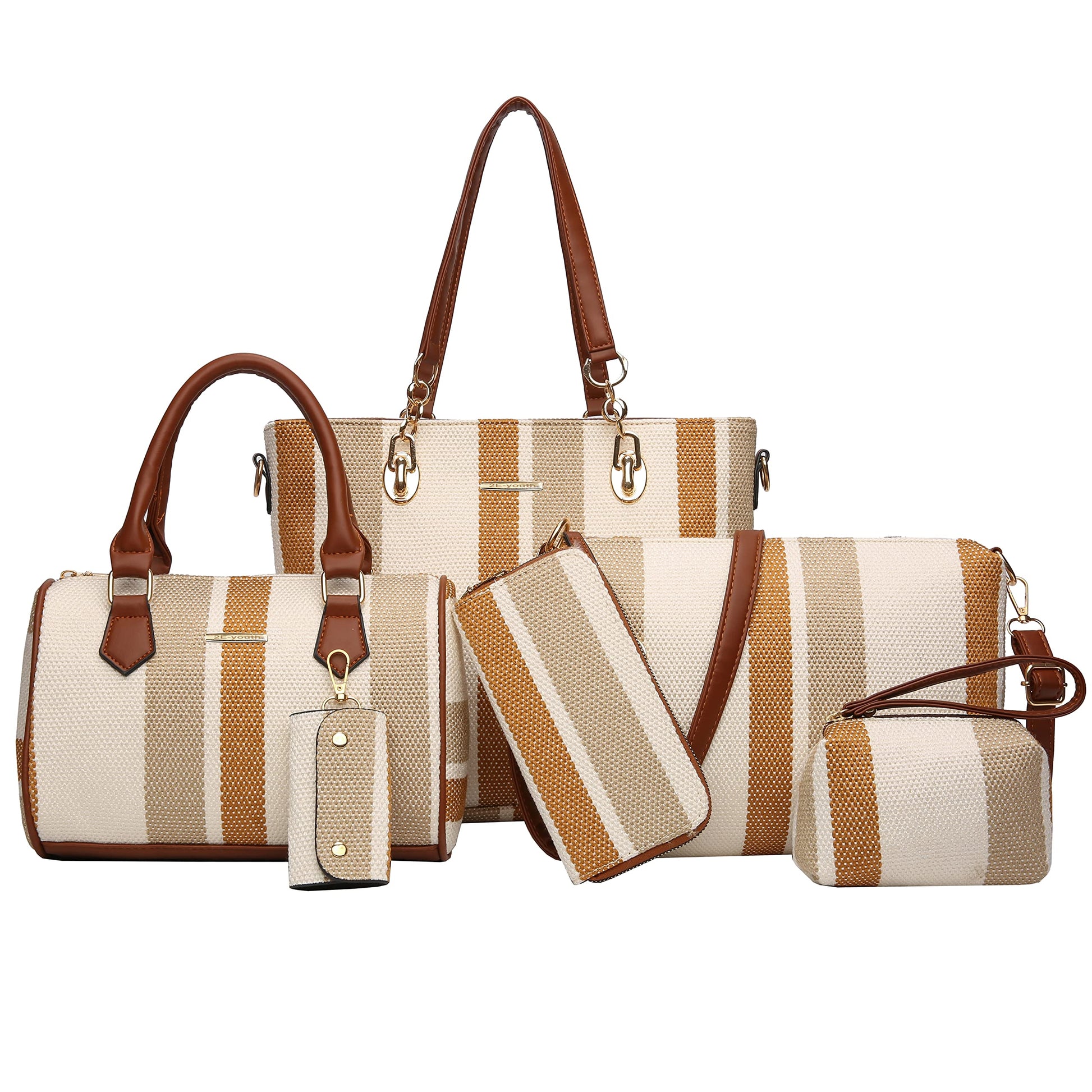 2E-youth Designer Purses and Handbags for Women Satchel Shoulder Bag Tote Top Handle Bag