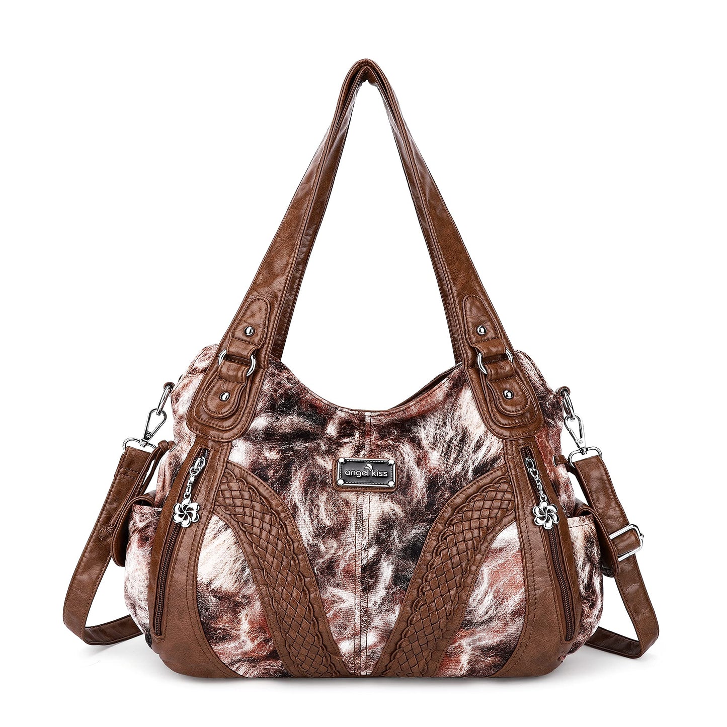 Purses and Handbags Women Fashion Tote Bag Shoulder Bags Top Handle Satchel Purses Washed Synthetic Leather Handbag