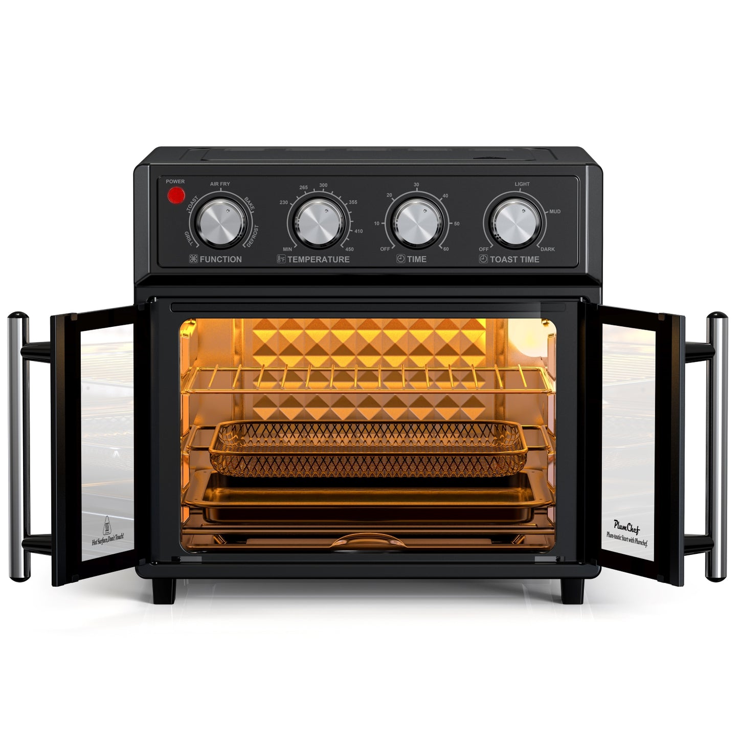 29QT French Door Air Fryer Toaster Oven (1700W Black