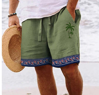 Summer Casual Solid Color Shorts Vacations Beach Pants