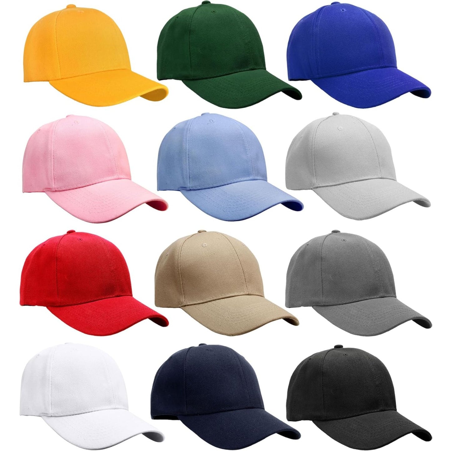 12-pack of classic baseball caps