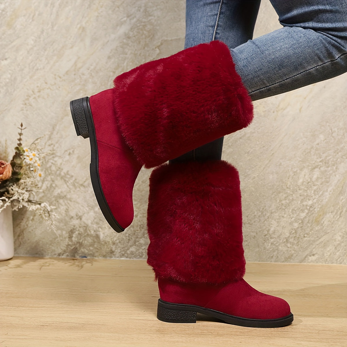Women’s Plush Winter Boots — Cozy, Slip-Resistant Seasonal Footwear