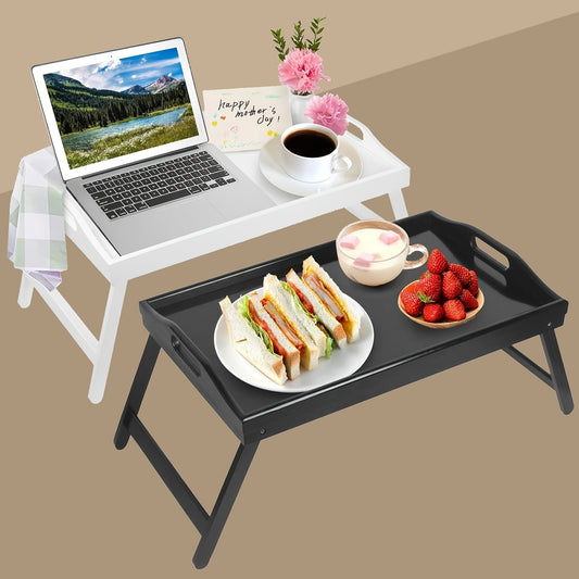 Large Bamboo Breakfast/Food Lap Tray with Folding Legs