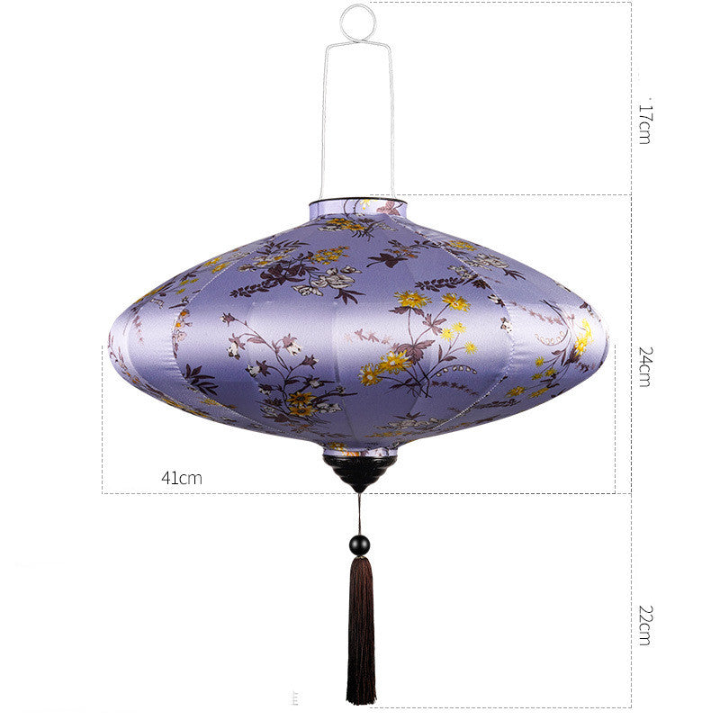 Chinese Style Fabric Lantern Balcony Waterproof Antique