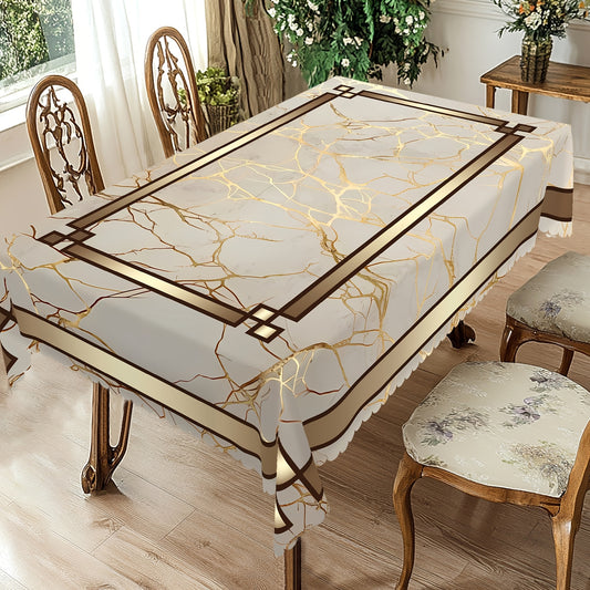 Marble Theme Tablecloth – 1pc (Rectangular & Round Options)