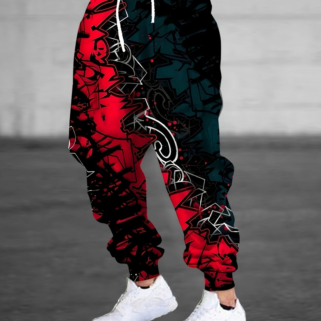Lifestyle Flex Men's Stylish 3D Graffiti Print Joggers