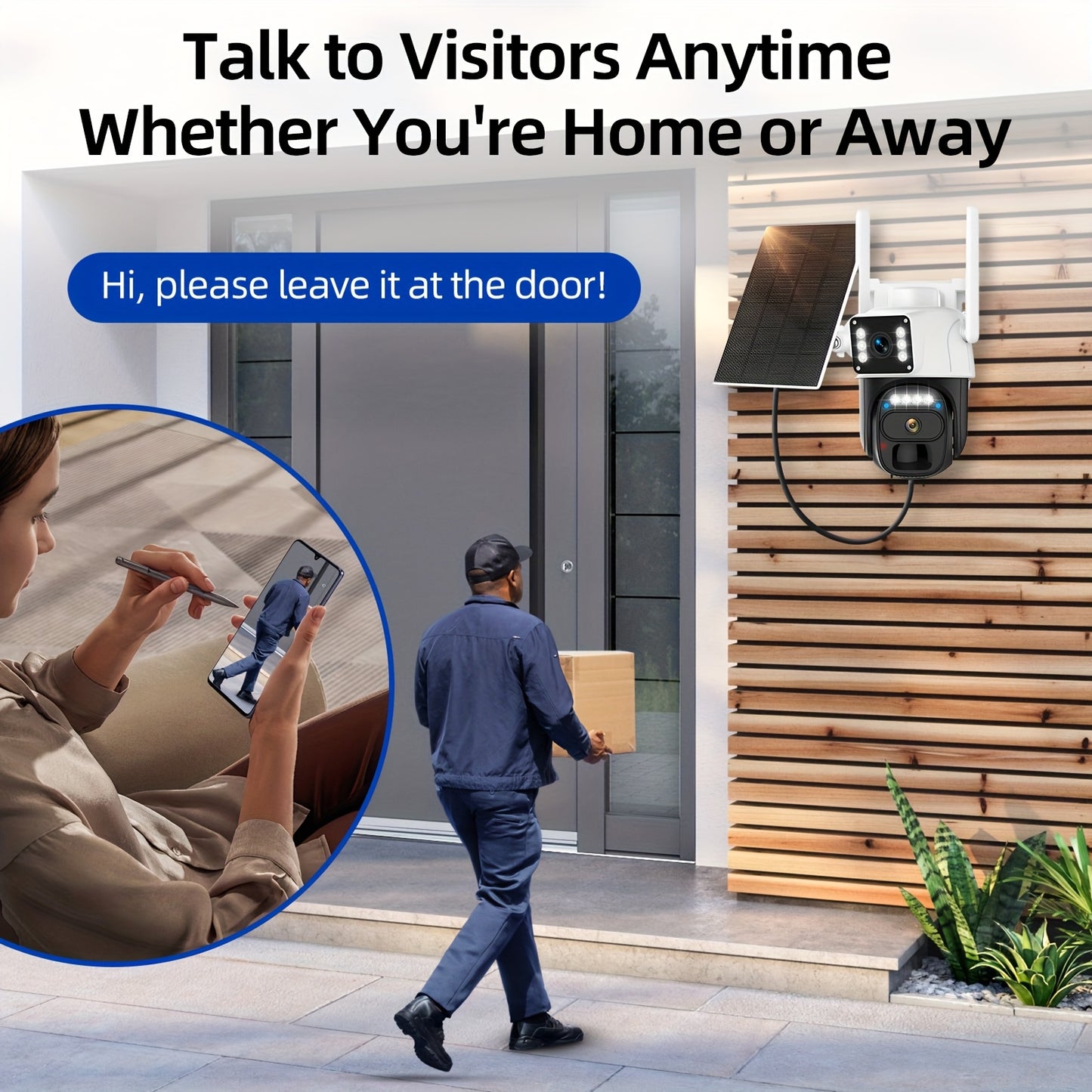 7pcs Hawkray Solar-Powered Wireless Outdoor Security Cameras