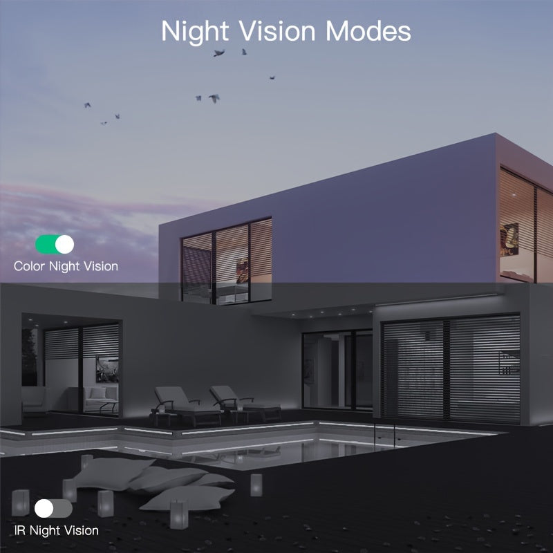4PCS 2K High-Definition Security Camera System with Solar Panels