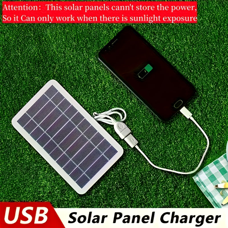 2W Portable Solar Charger with USB – Compact & Lightweight Outdoor Power Solution