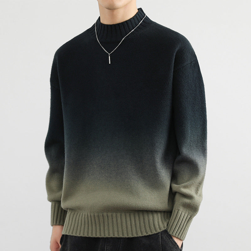 Fashion Personality Gradient Sweater – Men's Edition